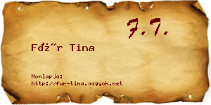 Für Tina névjegykártya